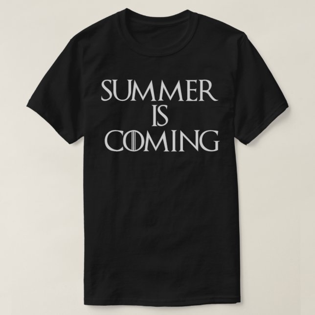 Camiseta O verão está chegando (Frente do Design)