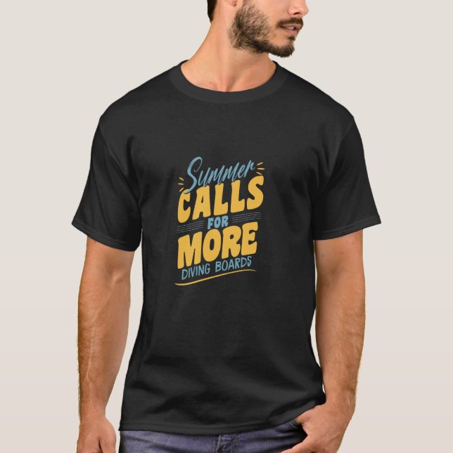 Camiseta O Verão Mais Pranchas de Diving (Frente)
