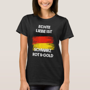 Camiseta O Verdadeiro Amor é Negro Vermelho Amarelo Patrimô