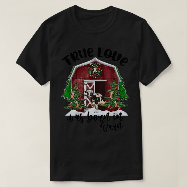 Camiseta O verdadeiro amor foi nascer num Natal de celeiro  (Frente do Design)