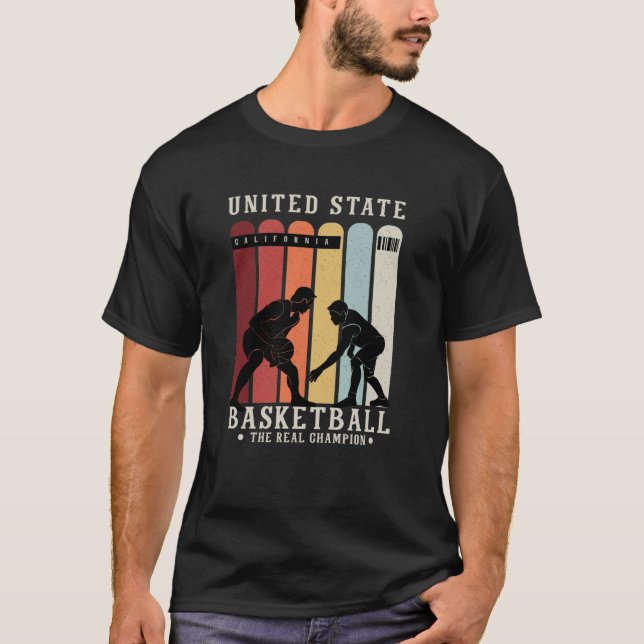 Camiseta O verdadeiro campeão do basquetebol americano (Frente)
