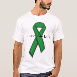 Camiseta o verde, doadores é heróis