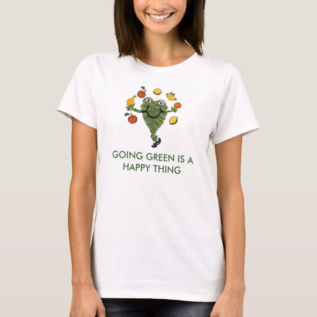 CAMISETA O VERDE INDO É UMA COISA FELIZ (Frente)