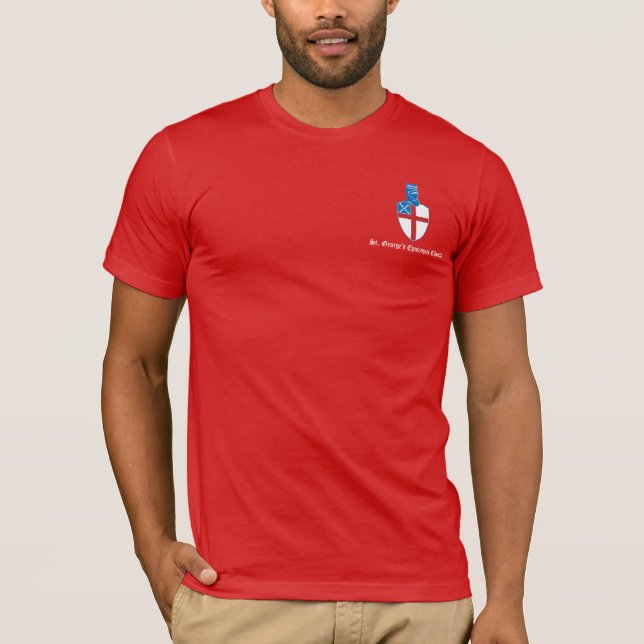 Camiseta O vermelho básico T de St George (Frente)