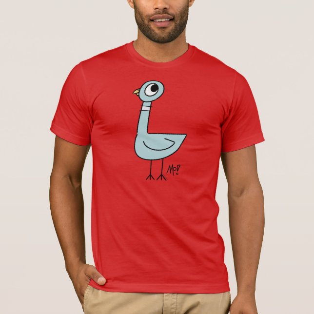 Camiseta O Vermelho dos Homens Clássicos do Pombo (Frente)