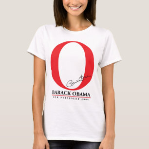 Camiseta O vermelho grande O - Barack Obama para o