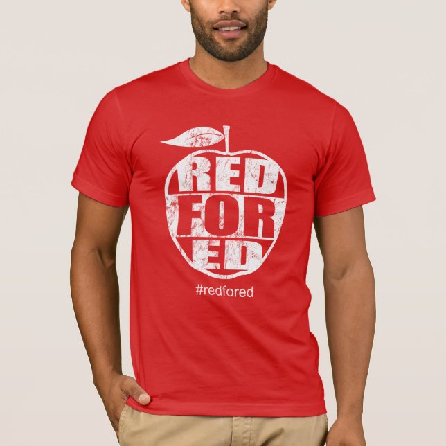 Camiseta O vermelho para Ed #redfored o protesto dos (Frente)