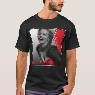 Camiseta O vermelho pontilha Marilyn