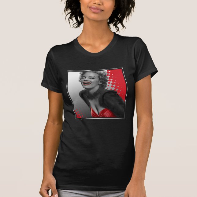 Camiseta O vermelho pontilha Marilyn (Frente)