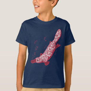 Camiseta O vermelho rico de Platypus colorido caçoa o