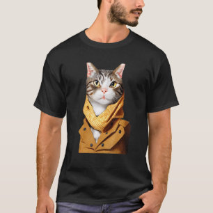 Camiseta O Vestido De Gato Antropomórfico Parece Uma Chicle