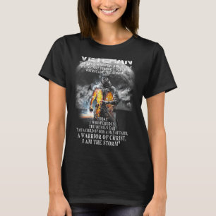 Camiseta O veterano filho de Deus homem de fé a tempestade