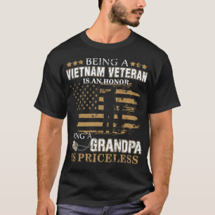 Camiseta O Veterano Vietnã É Um Vovô Honesto E Sem Preço
