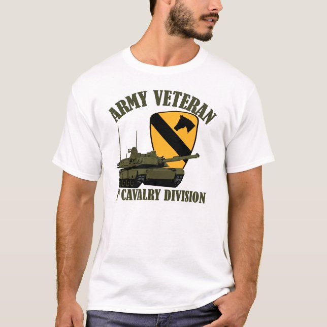 Camiseta ø Veterinário do exército de Cav - tanque M1 (Frente)