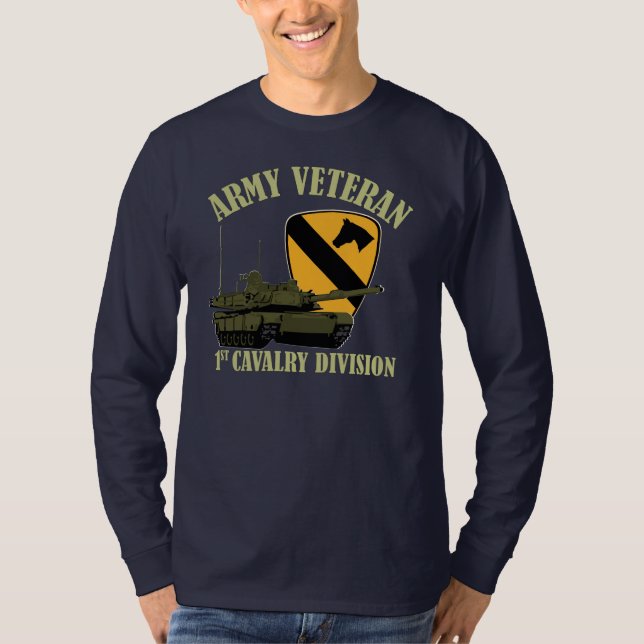 Camiseta ø Veterinário do exército de Cav - tanque verde (Frente)