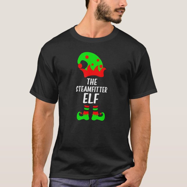 Camiseta O Vetor de Natal Elf Steamfitter (Frente)