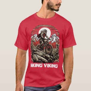 Camiseta o viking da bicicleta ama a mountain bike