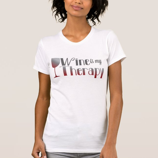 Camiseta O vinho é a minha terapia (Frente)