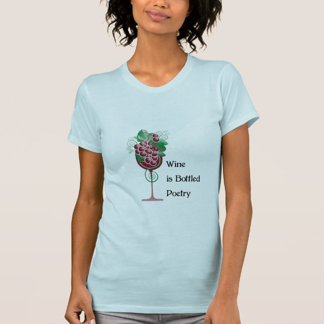 Camiseta O vinho é poesia engarrafada (Frente)