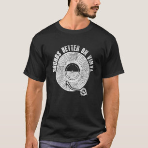 Camiseta O Vinil Soa Melhor Com A Vintagem Do Vinil Retro