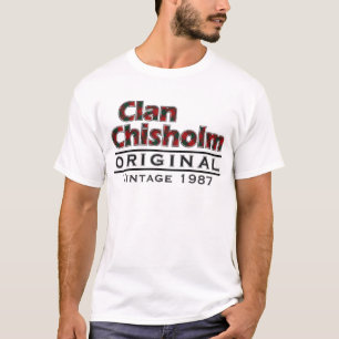 Camiseta O vintage de Chisholm do clã personaliza seu