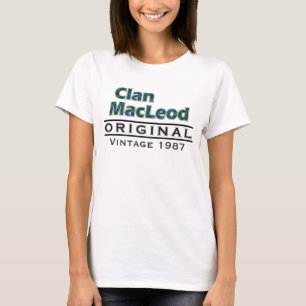 Camiseta O vintage de MacLeod do clã personaliza com seu
