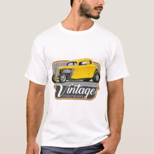 Camiseta O vintage faz à máquina o cupé