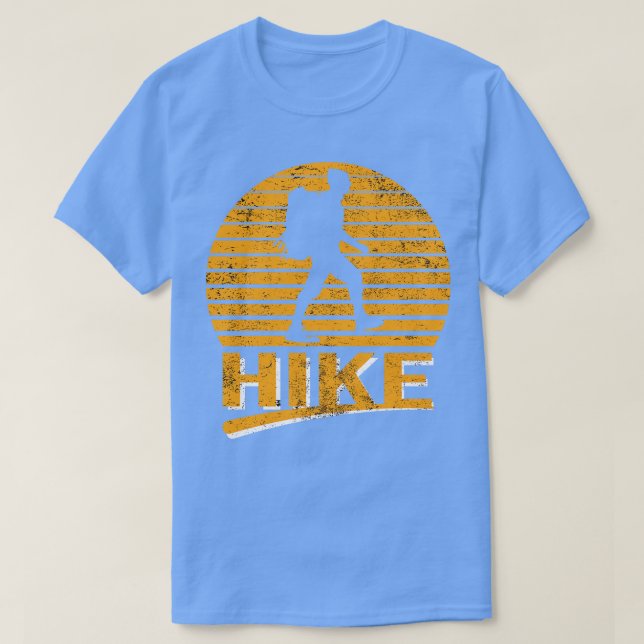 Camiseta O Vintage Retro Hiker no Hike (Frente do Design)