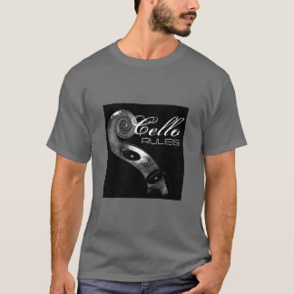 Camiseta O violoncelo ordena grande - prata/preto