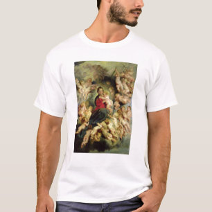 Camiseta O Virgin e a criança cercados