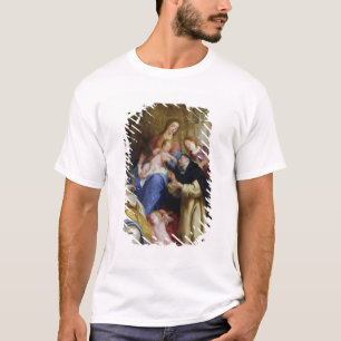 Camiseta O Virgin que oferece o rosário