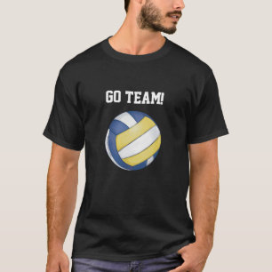 Camiseta O voleibol, vai o t-shirt customizável dos homens