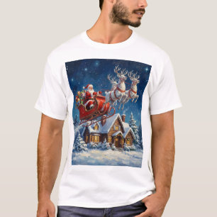 Camiseta O Voo do Papai Noel – Uma Entrega de Natal Estrela