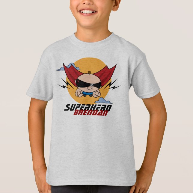 Camiseta O vôo do super-herói caçoa o t-shirt leve (Frente)
