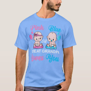 Camiseta O vovô, cor-de-rosa ou Excelente azul, ama seu sex