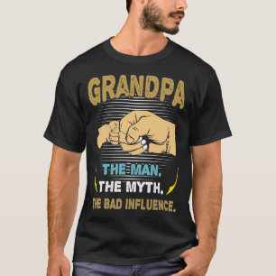 Camiseta O Vovô É O Mito Dia de os pais De Influência