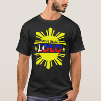Camiseta O vovô filipino Lolo do Mundo nas Filipinas