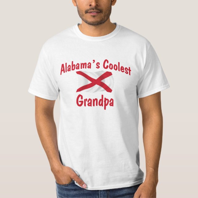 Camiseta O vovô o mais fresco de Alabama (Frente)
