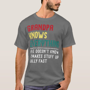 Camiseta O vovô sabe tudo o que é Dia de os pais presente p