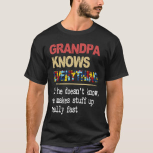 Camiseta O vovô sabe tudo se não souber Autismo