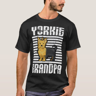 Camiseta O vovô Yorkie orgulha-se