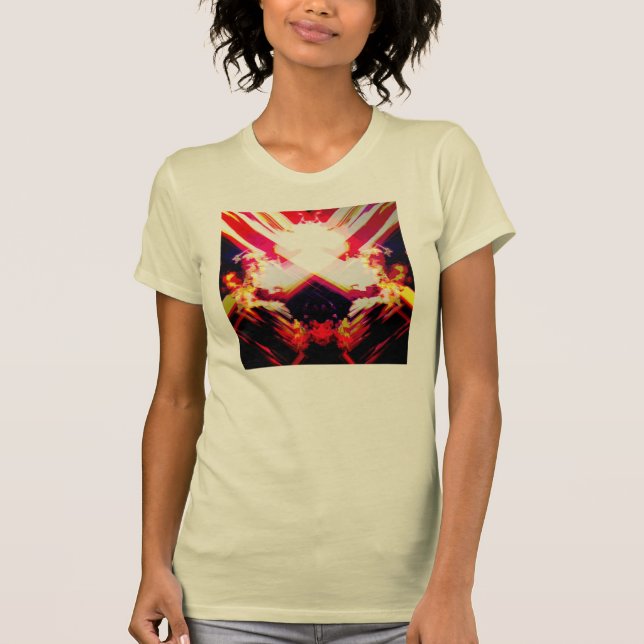 Camiseta O "vulcão entra em erupção" a parte superior da (Frente)