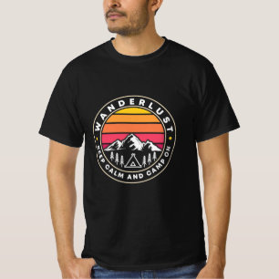 Camiseta O Wanderlust Mantém-Se Calmo E Acende-Se