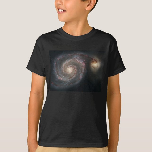 Camiseta O Whirlpool Galaxy M51 e Companion no espaço (Frente)