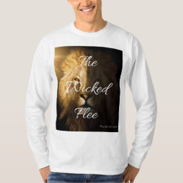 Camiseta O Wicked Flee Proverbs 28:1 KJV Mens Long Sleeve