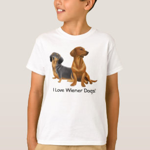 Camiseta O Wiener do Dachshund persegue o t-shirt dos