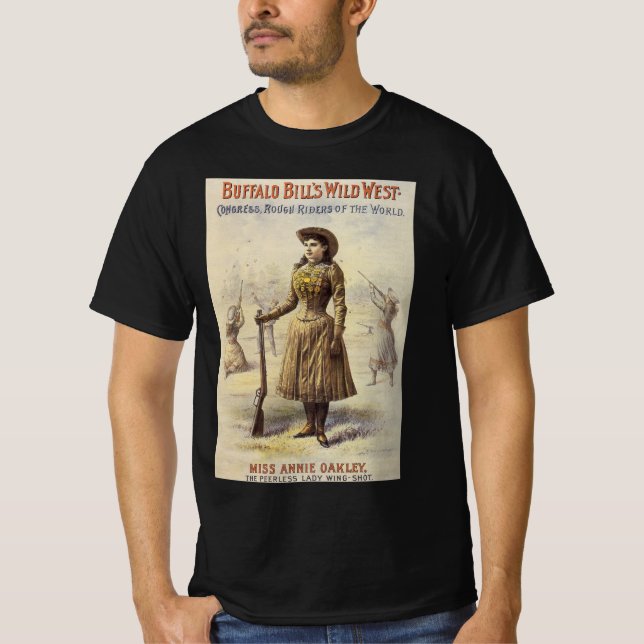 Camiseta O Wild West Show de Buffalo Bill com Annie Oakley (Frente)
