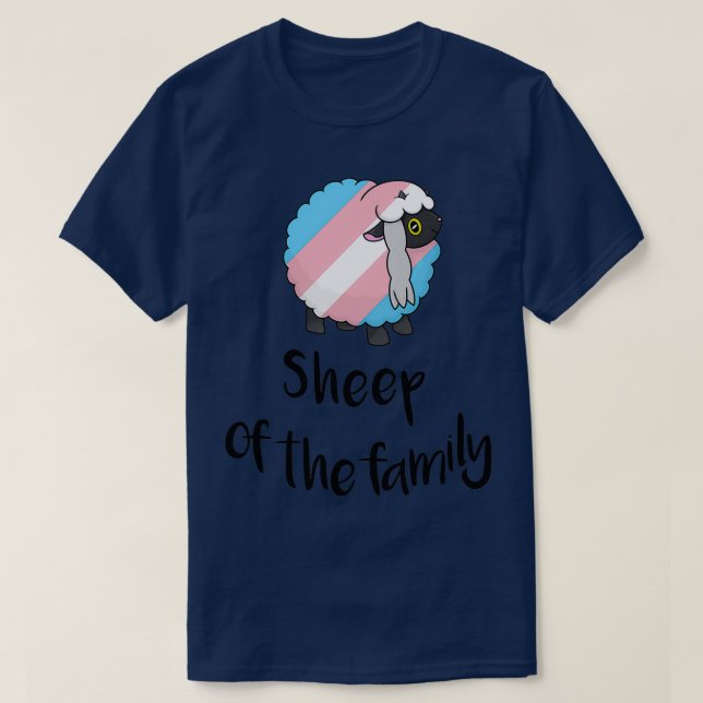 Camiseta O Wooloo Trans Sheep da Família (Frente do Design)