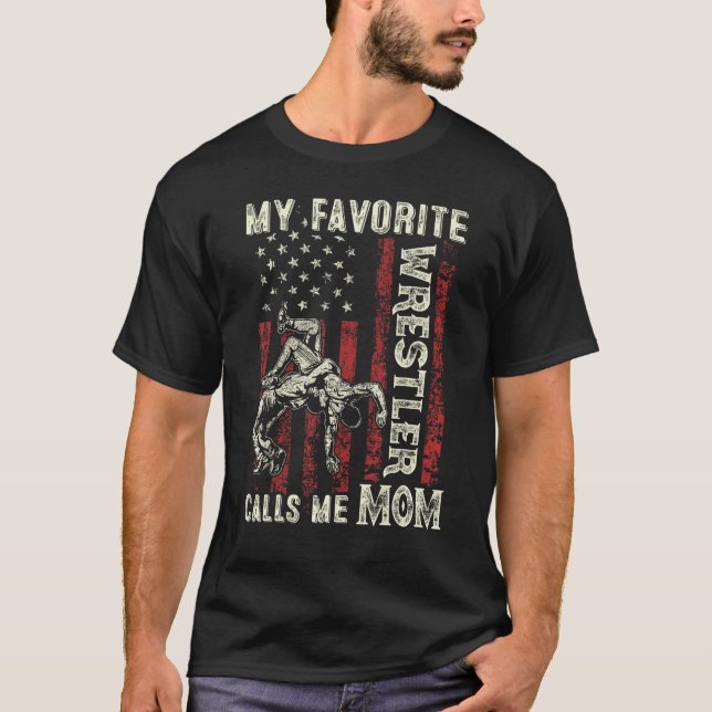 Camiseta O Wrestler Favorito Me Chama Mãe Luta M (Frente)