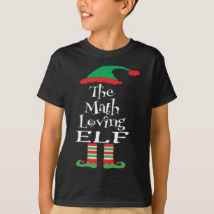 Camiseta O Xmas Da Família Elf Amante Matemática Nos Ensina